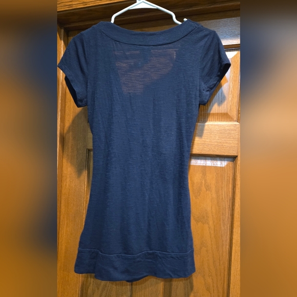 Vanity, Women's size Medium, Top, Navy, Short Sleeve, Perfect Shape, Rayon - Picture 8 of 8